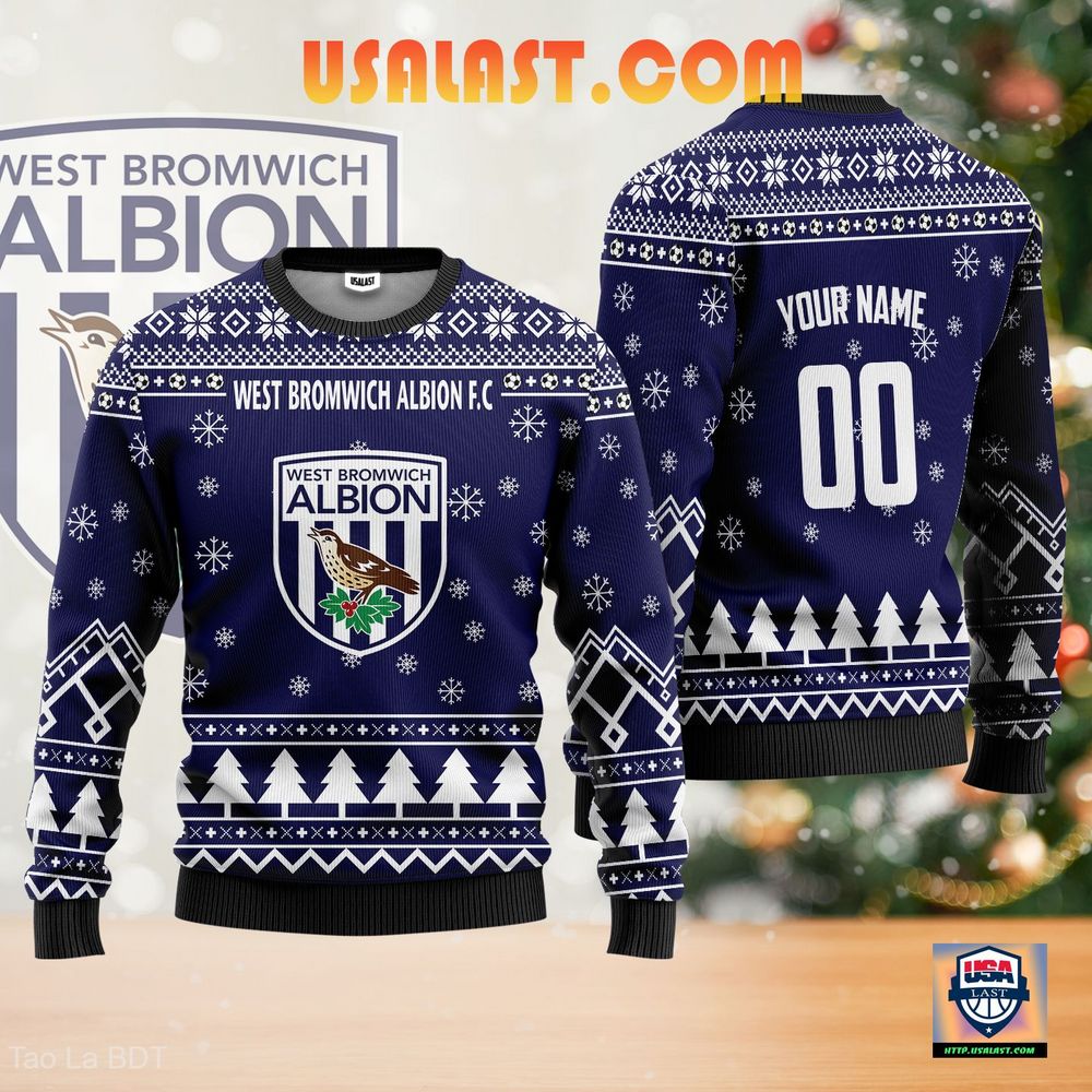 Hot Trend West Bromwich Albion F.C Personalized Ugly Sweater Blue Version