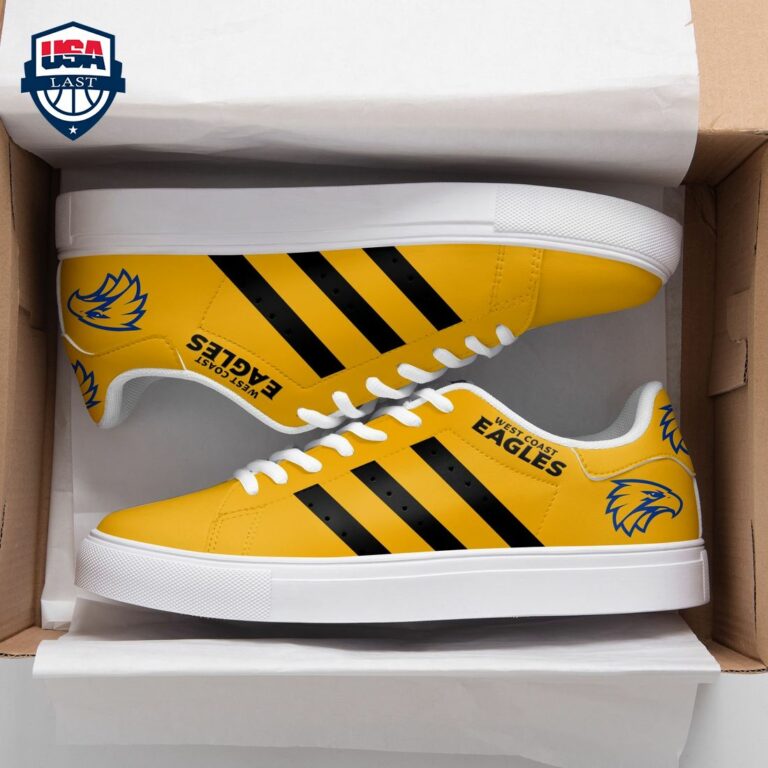 West Coast Eagles Black Stripes Stan Smith Low Top Shoes - You look too weak