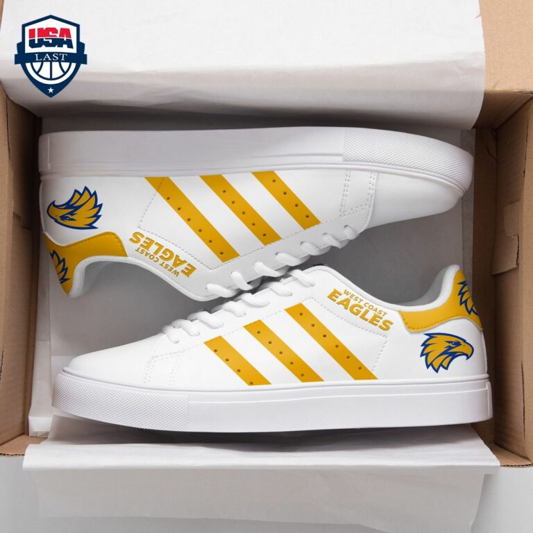 West Coast Eagles Yellow Stripes Stan Smith Low Top Shoes - You look lazy