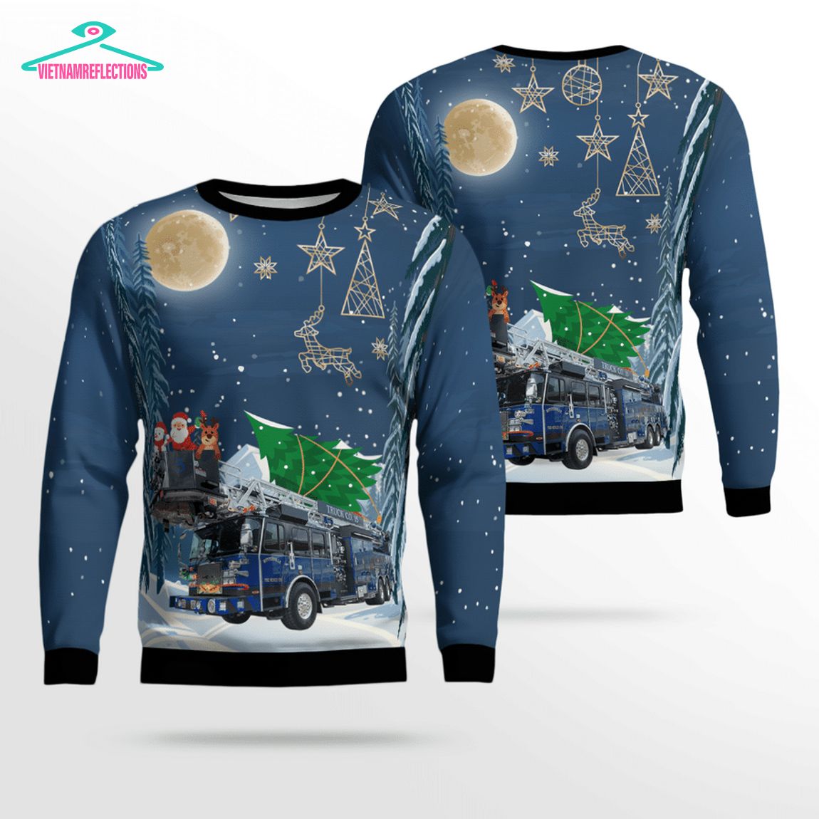 Winterville Fire-Rescue-EMS 3D Christmas Sweater