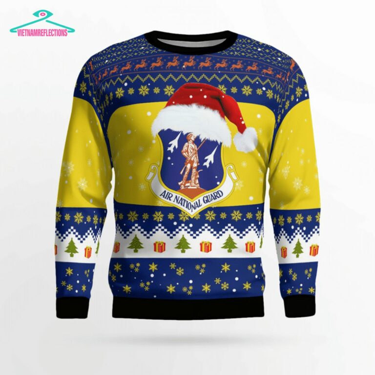 Wisconsin Air National Guard 3D Christmas Sweater - Lovely smile