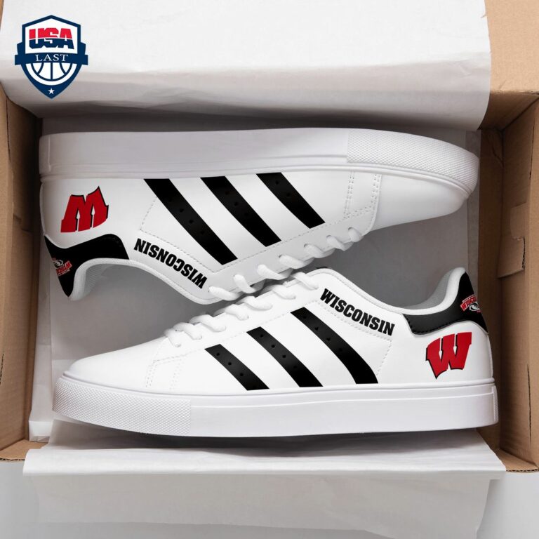 Wisconsin Badgers Black Stripes Stan Smith Low Top Shoes - Ah! It is marvellous