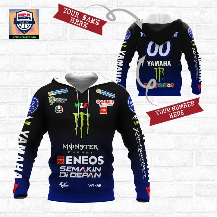 Special Yamaha Racing Vr46 Blue All Over Print Shirt Ver1