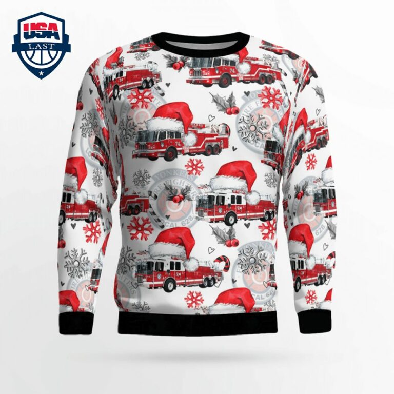 Yonkers Fire Department 3D Christmas Sweater - Speechless