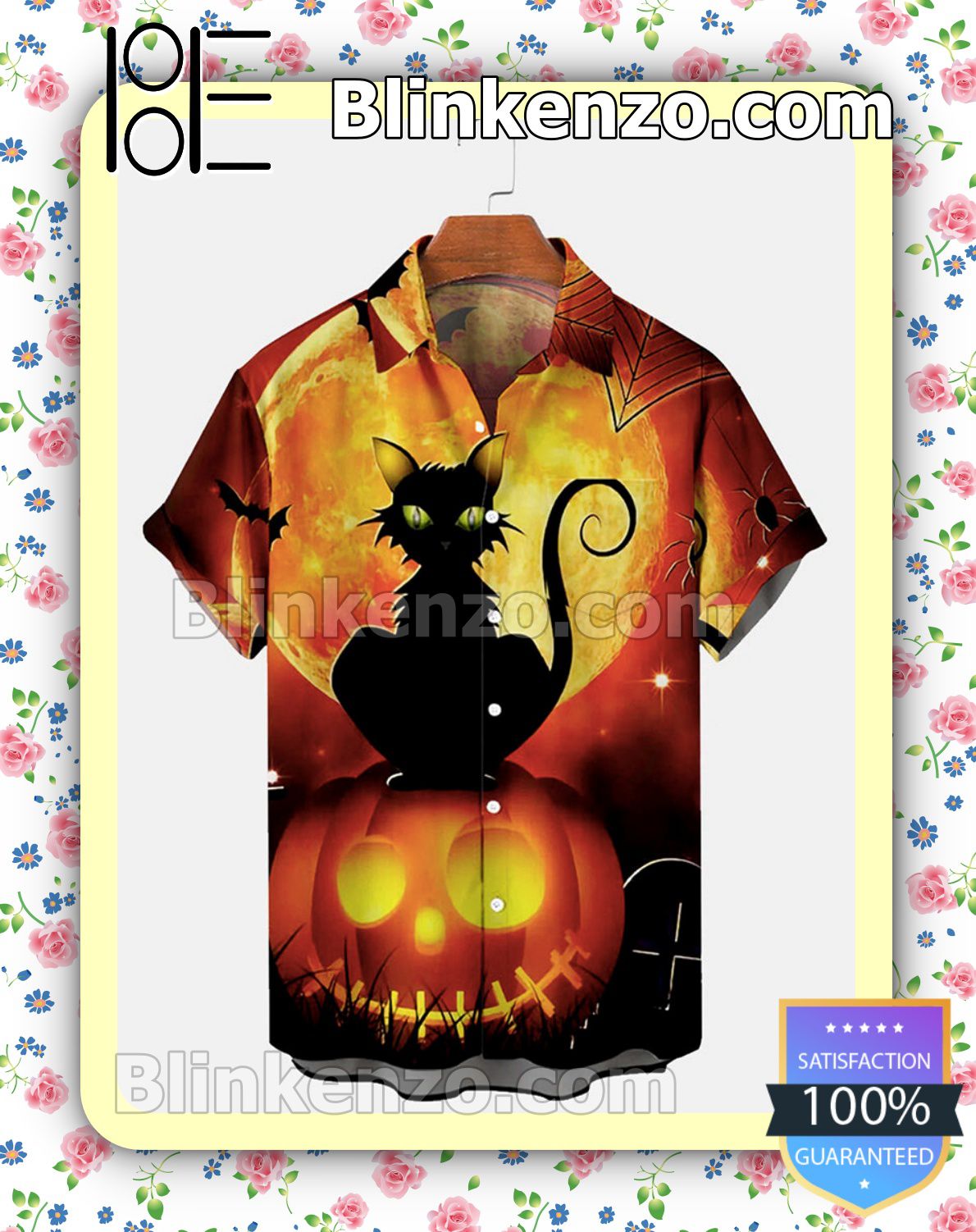 Nice Cat And Pumpkin Halloween Night Halloween 2022 Idea Shirt