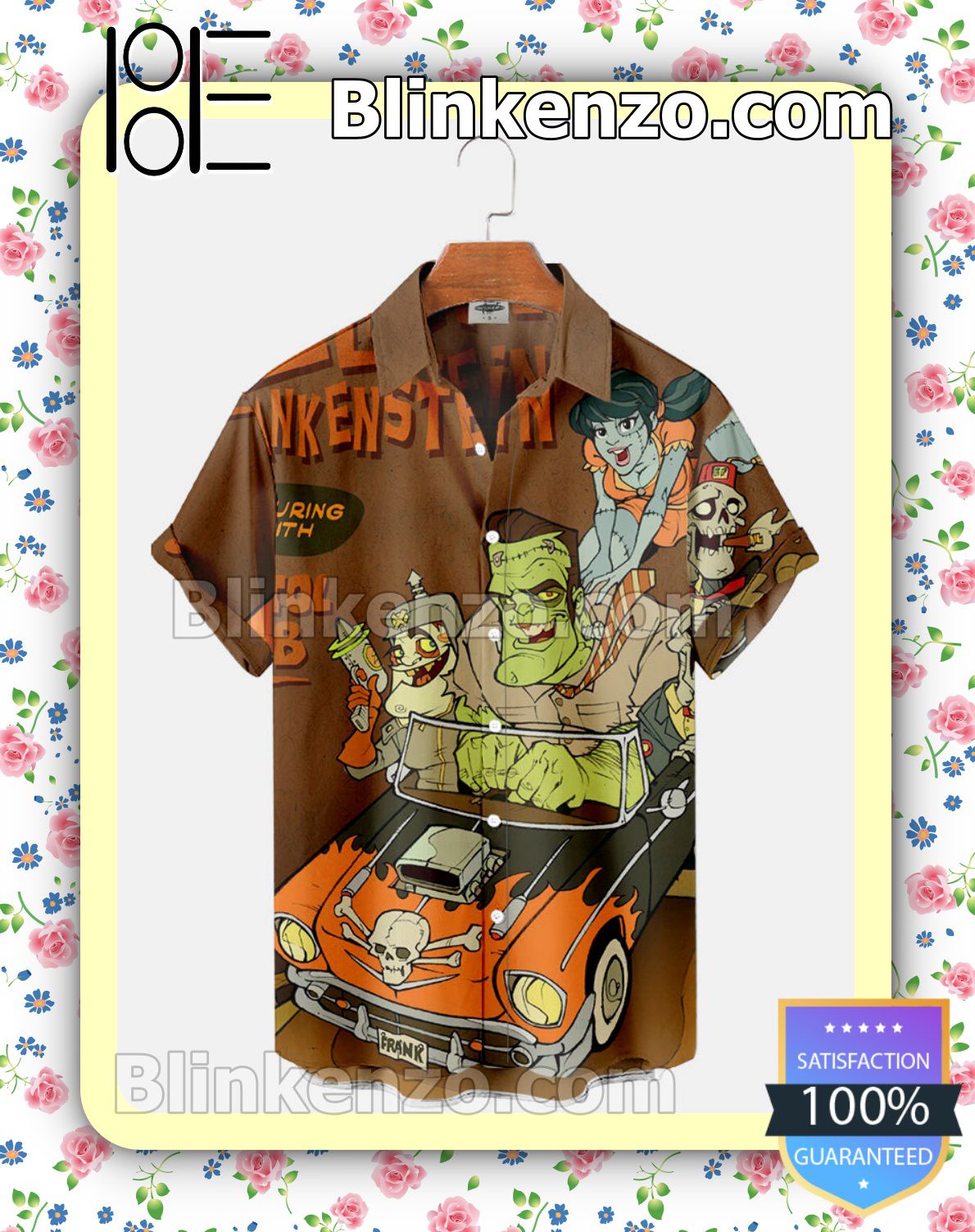 Frankenstein And Friends Motor Racing Halloween 2022 Idea Shirt