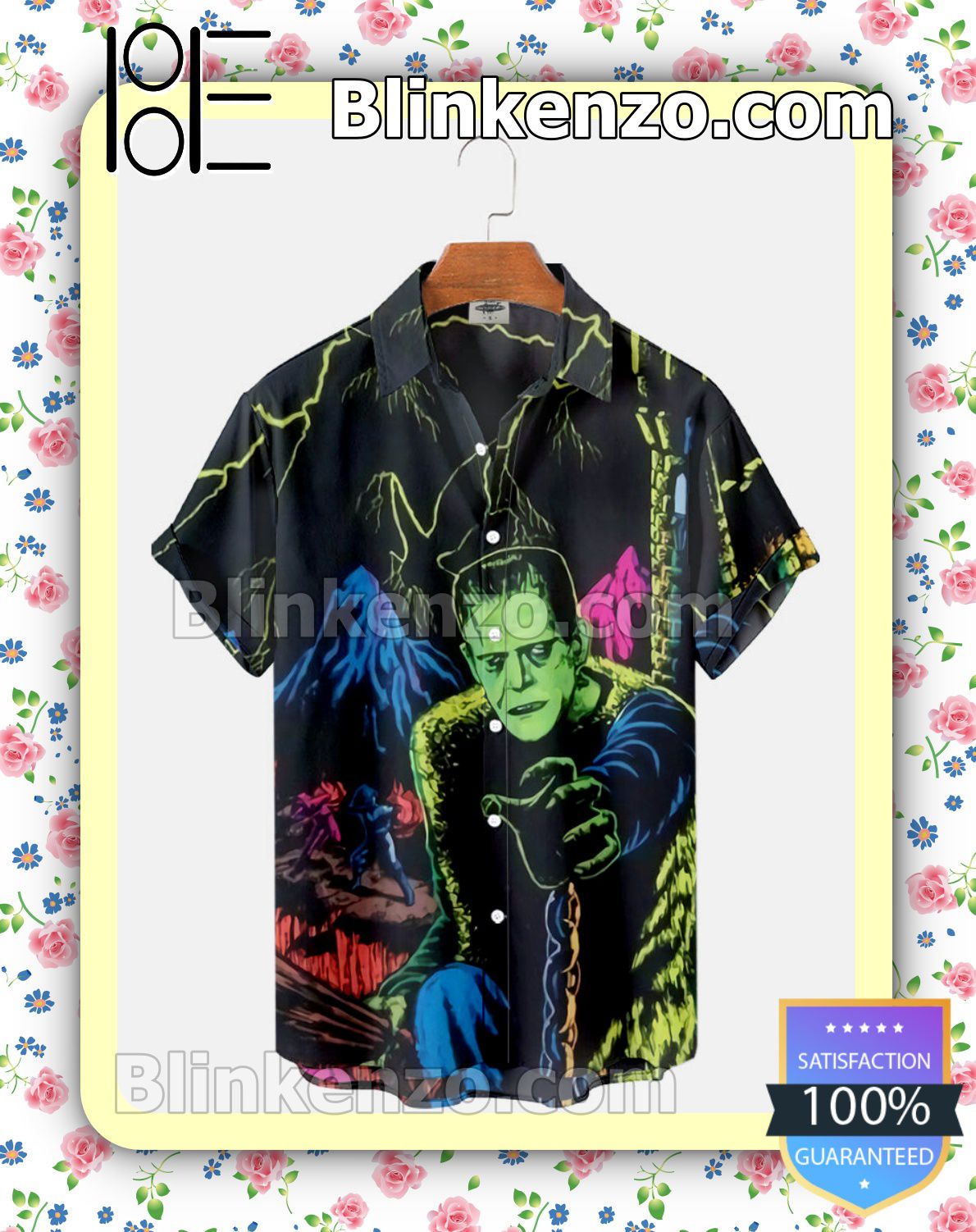 Popular Frankenstein Black Light Poster Halloween 2022 Idea Shirt