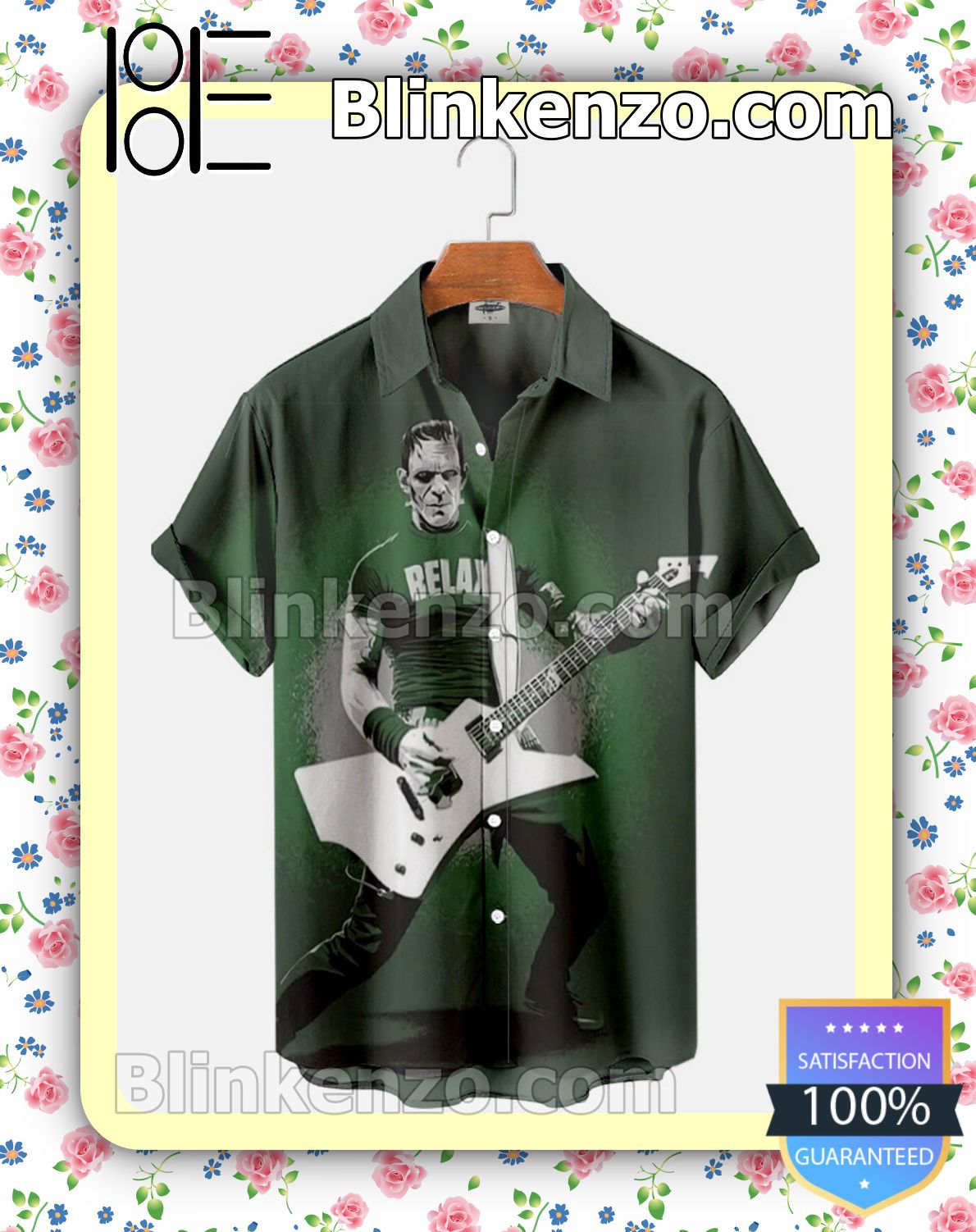 Sale Off Frankenstein Relax With Guitar Halloween 2022 Idea Shirt