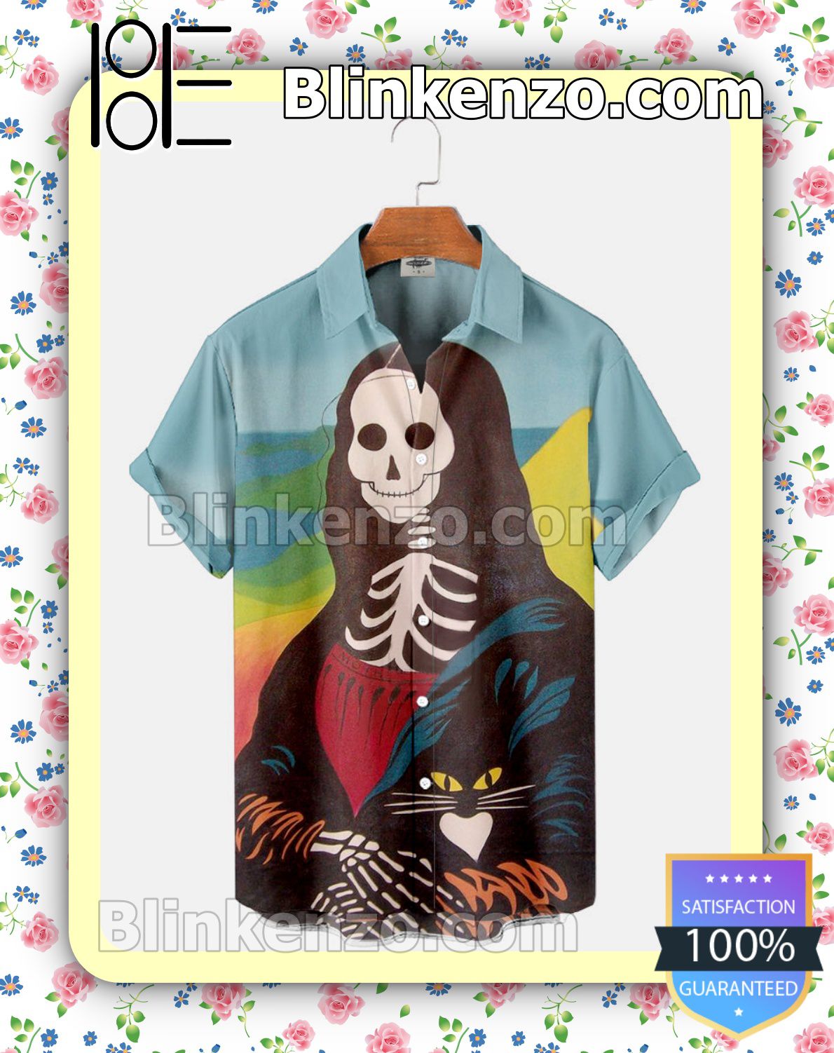 Best Monalisa Skull And Cat Halloween 2022 Idea Shirt