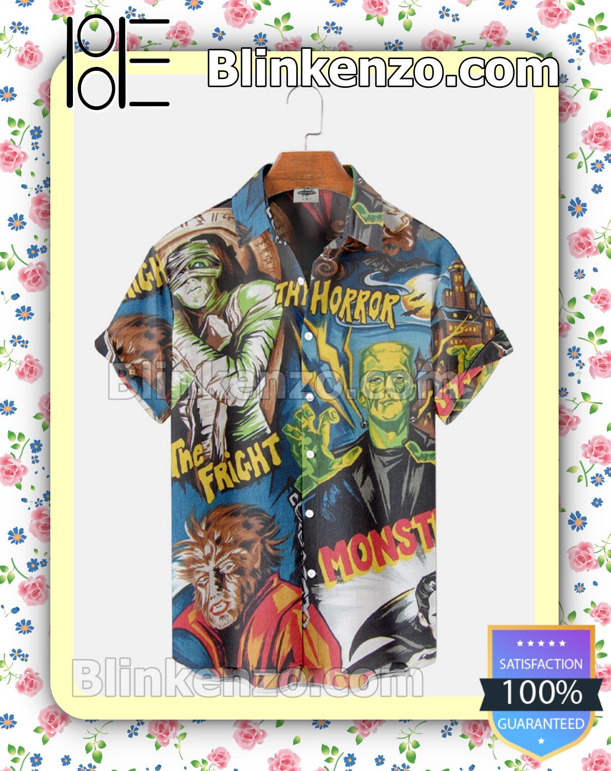 All Over Print The Horror The Fright Monster Movie Halloween 2022 Idea Shirt