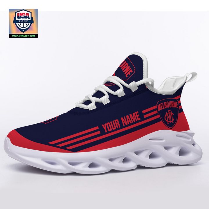 AFL Melbourne Football Club White Clunky Sneakers - Loving click