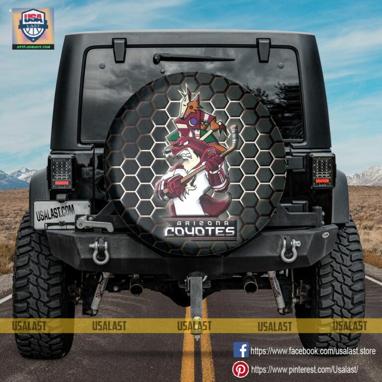 Arizona Coyotes MLB Mascot Spare Tire Cover - Such a charming picture.