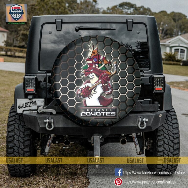Arizona Coyotes MLB Mascot Spare Tire Cover - Our hard working soul