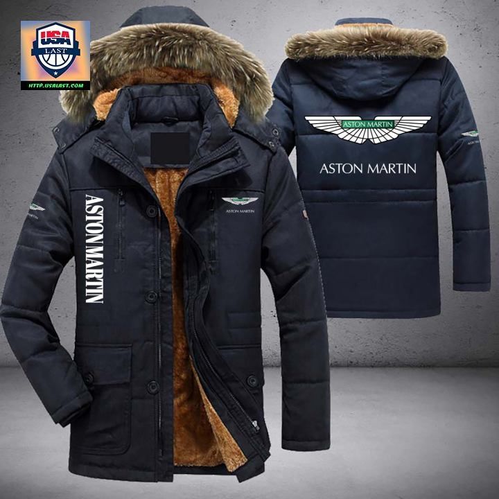 Aston Martin Logo Brand Parka Jacket Winter Coat - Nice shot bro