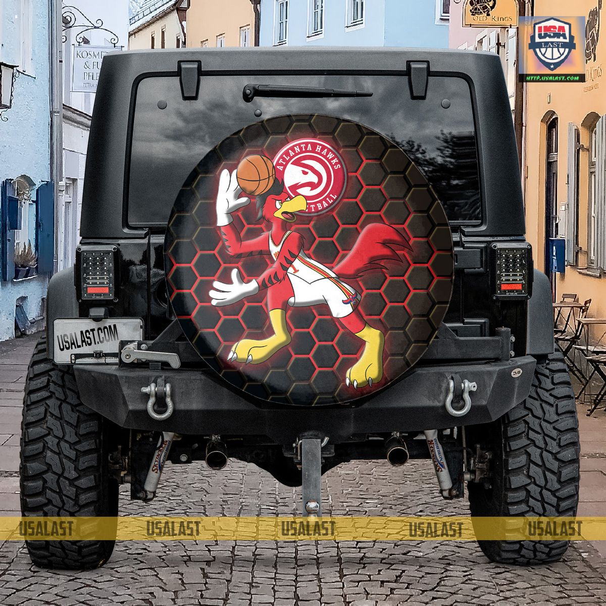 AMAZING Atlanta Hawks NBA Mascot Spare Tire Cover