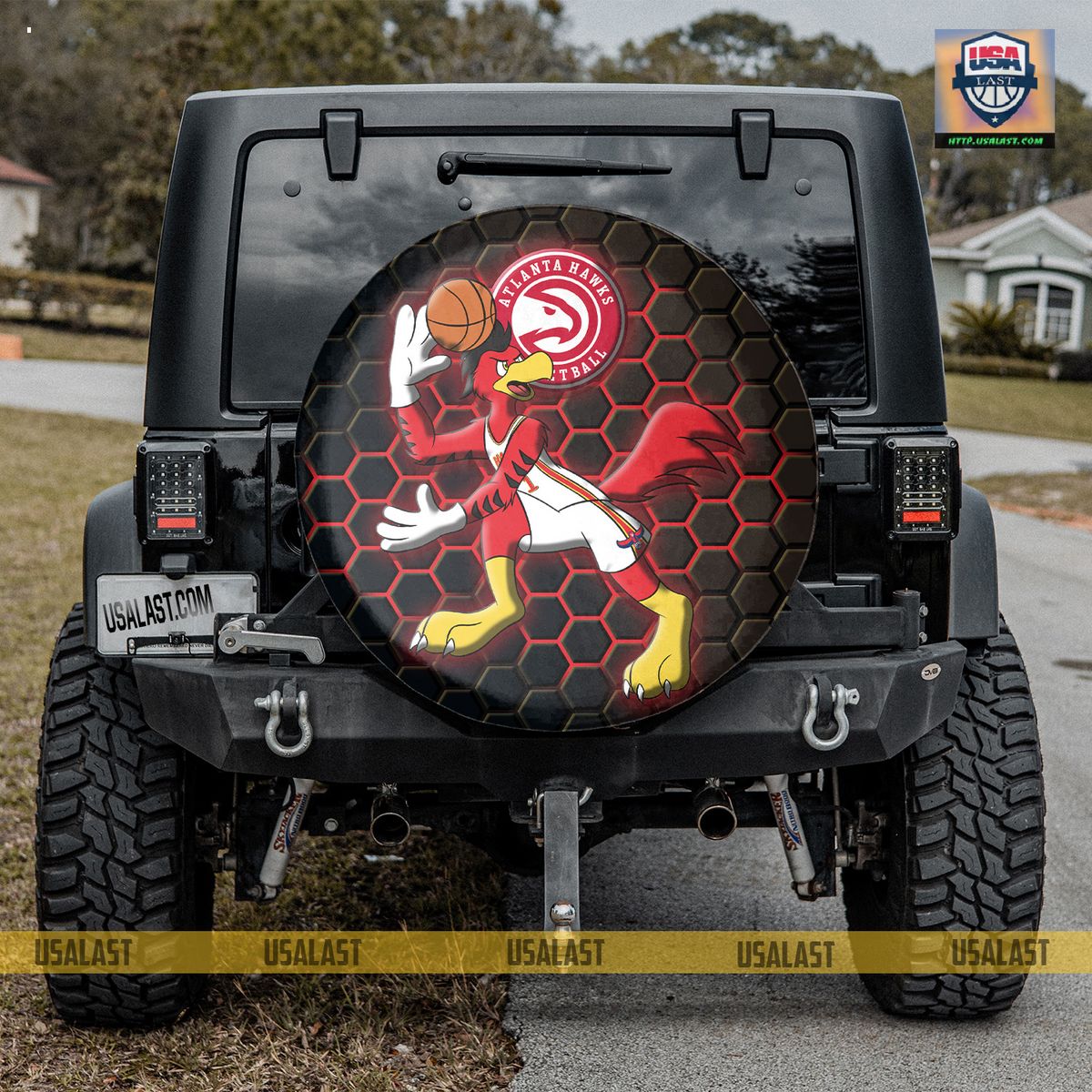 Atlanta Hawks NBA Mascot Spare Tire Cover - Heroine