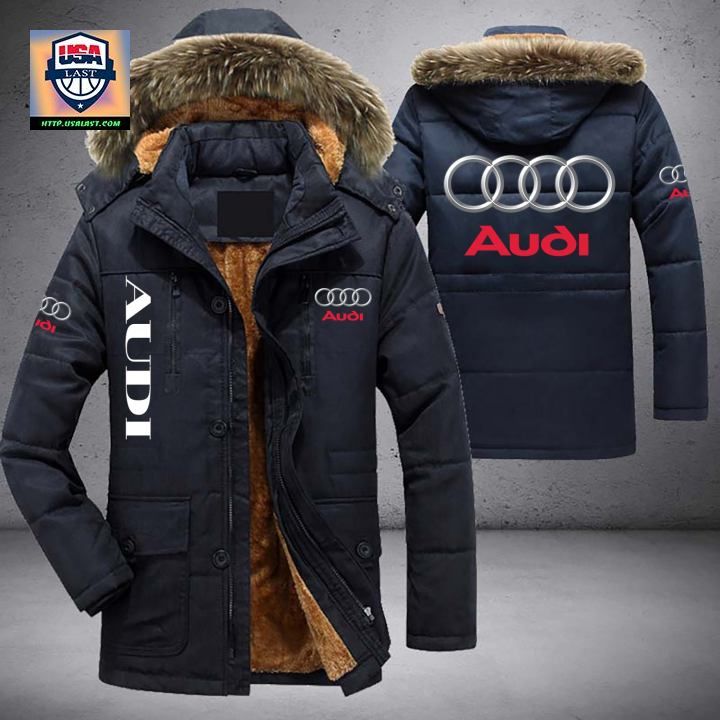 Audi Logo Brand Parka Jacket Winter Coat - Oh my God you have put on so much!