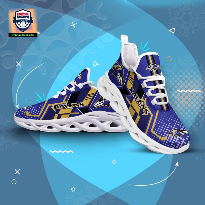 Baltimore Ravens Personalized Clunky Max Soul Shoes Best Gift For Fans