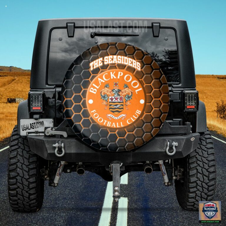 Blackpool FC Spare Tire Cover - rays of calmness are emitting from your pic