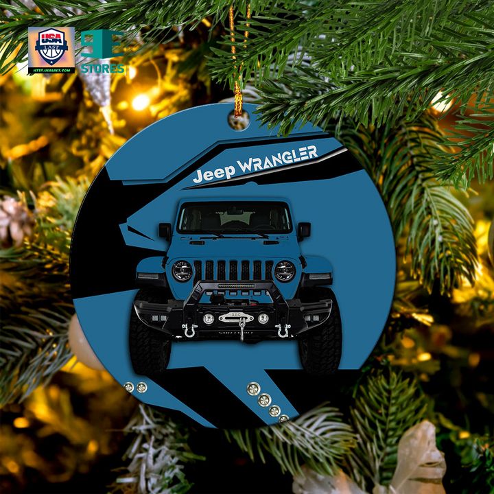 Blue Jeep Mica Ornament Perfect Gift For Holiday