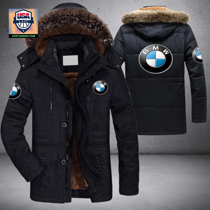 BMW Luxury Brand Parka Jacket Winter Coat - Hundred million dollar smile bro