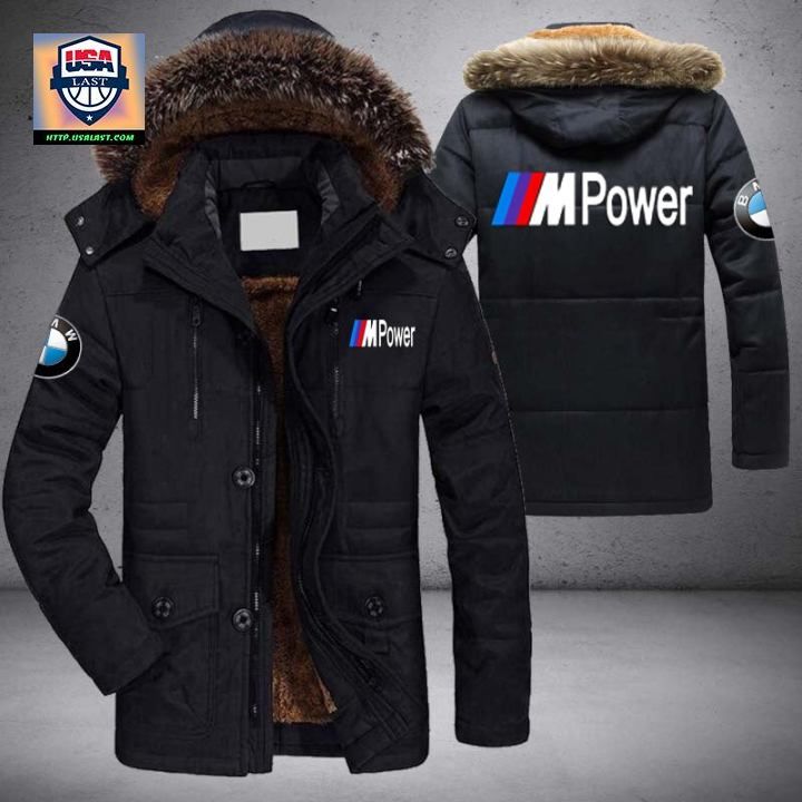 BMW M Power Logo Brand Parka Jacket Winter Coat