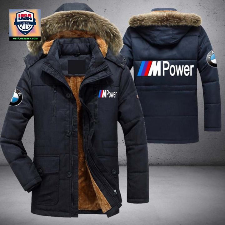 BMW M Power Logo Brand Parka Jacket Winter Coat - Have you joined a gymnasium?