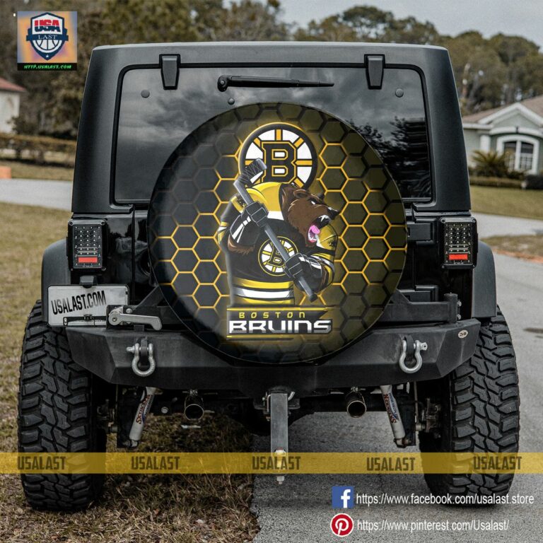 Boston Bruins MLB Mascot Spare Tire Cover - You look different and cute