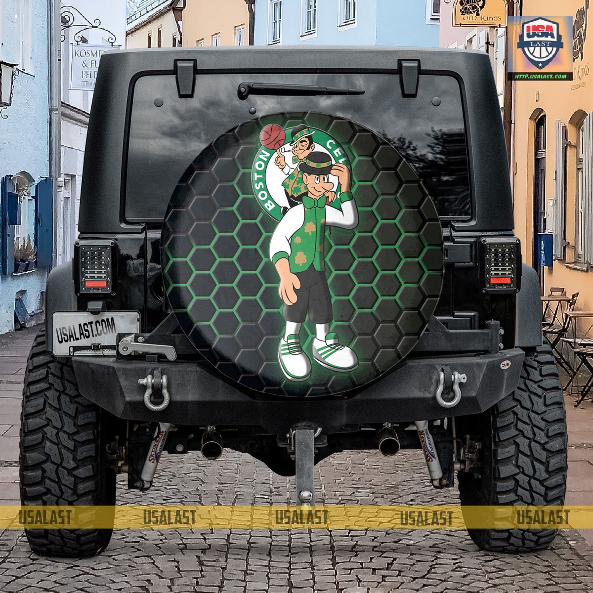 AMAZING Boston Celtics NBA Mascot Spare Tire Cover