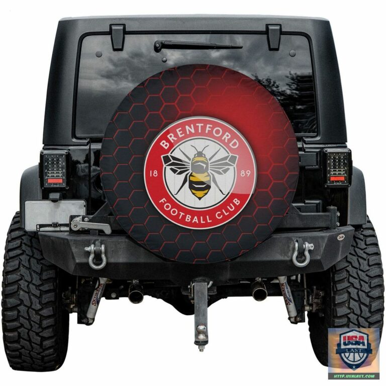 Brentford FC Spare Tire Cover - You look insane in the picture, dare I say