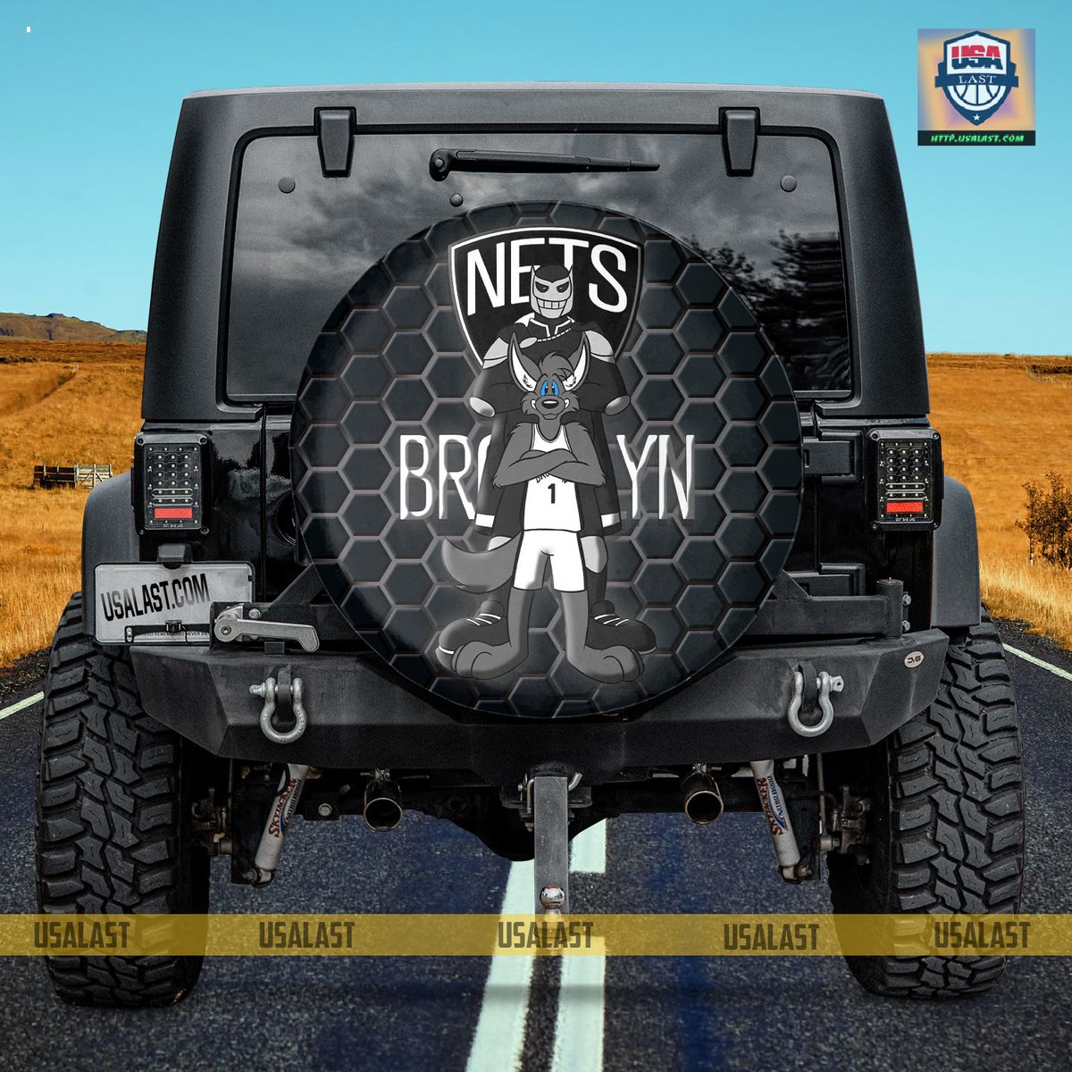 AMAZING Brooklyn Nets NBA Mascot Spare Tire Cover