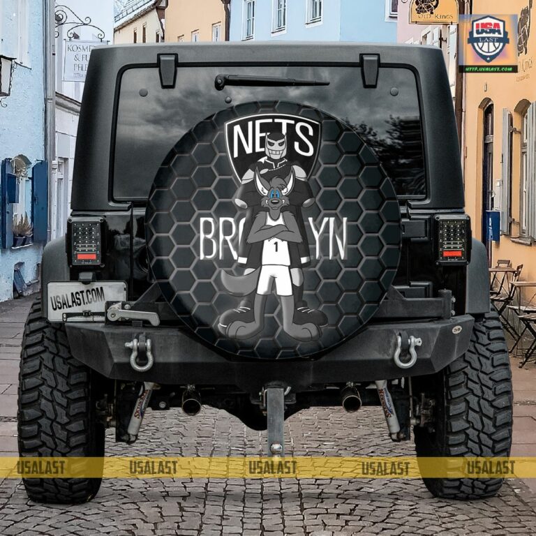 Brooklyn Nets NBA Mascot Spare Tire Cover - Best couple on earth