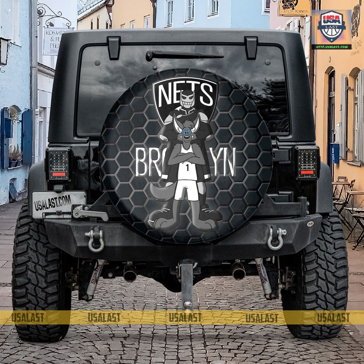 AMAZING Brooklyn Nets NBA Mascot Spare Tire Cover