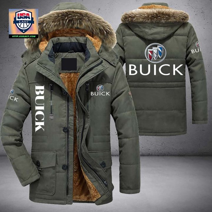 Buick Logo Brand Parka Jacket Winter Coat - Good click
