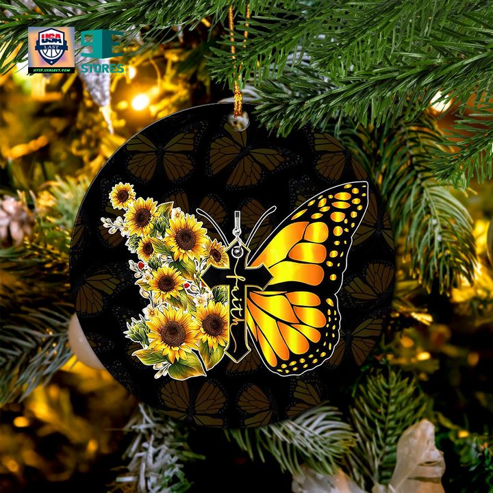 Butterfly Sun Flower Mica Ornament Perfect Gift For Holiday - Stand easy bro