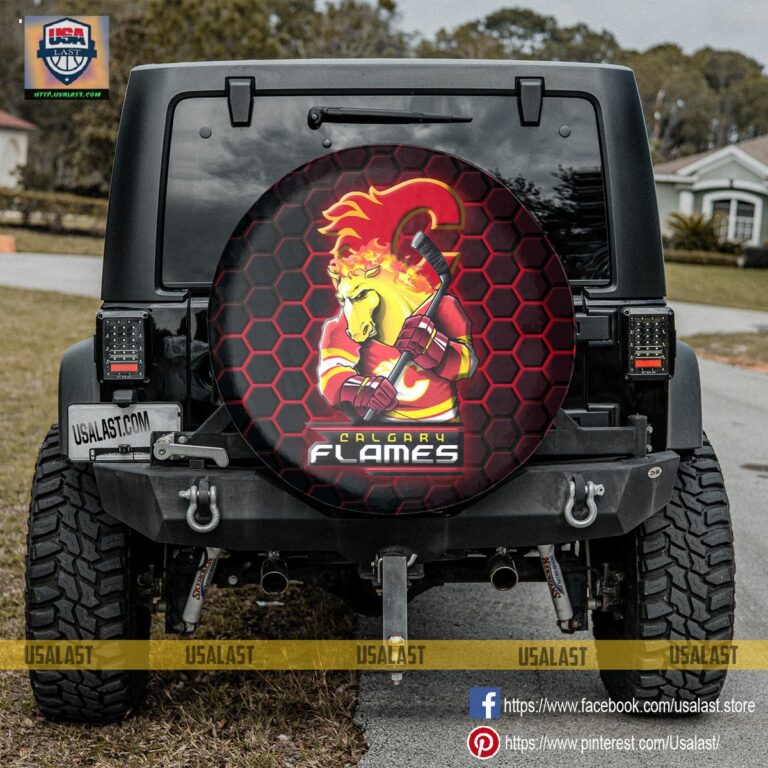 Calgary Flames MLB Mascot Spare Tire Cover - Generous look