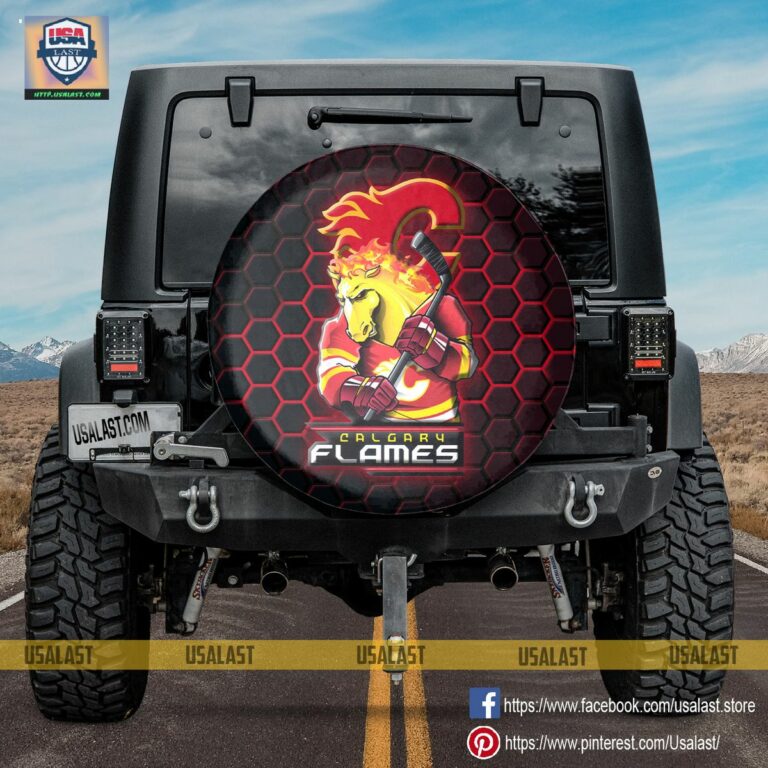 Calgary Flames MLB Mascot Spare Tire Cover - You look different and cute
