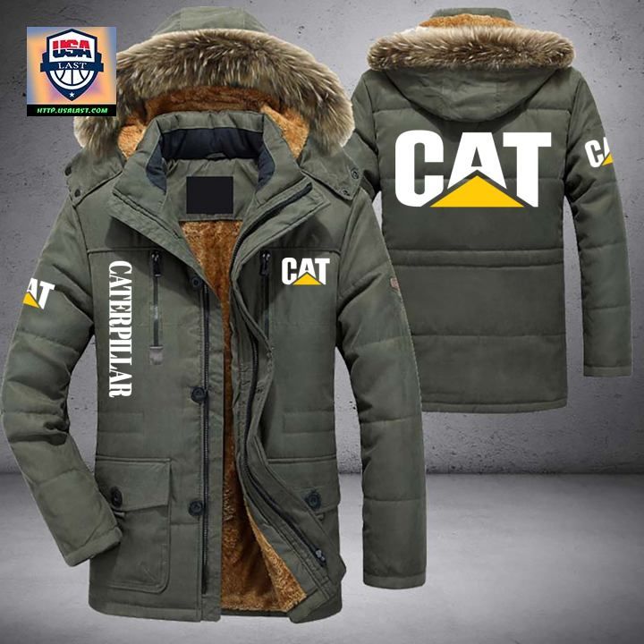 Caterpillar Logo Brand Parka Jacket Winter Coat - Stand easy bro