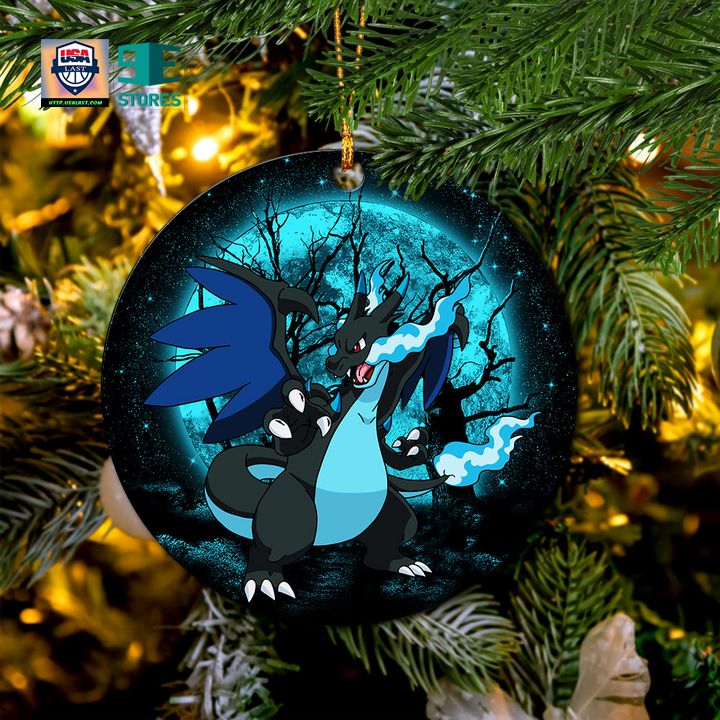 Charizard Mega X Moonlight Mica Circle Ornament Perfect Gift For Holiday