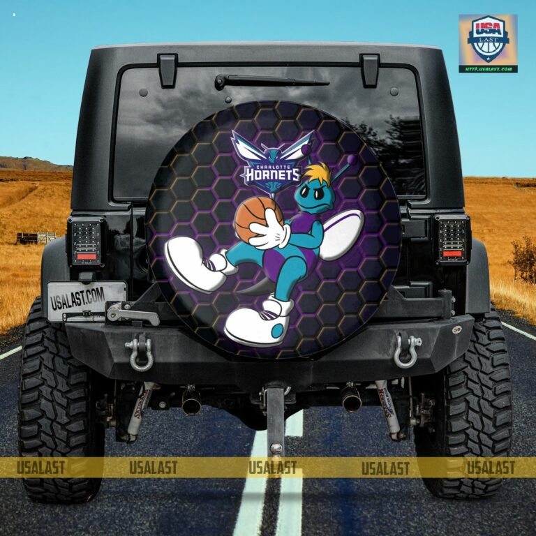 Charlotte Hornets NBA Mascot Spare Tire Cover - Nice photo dude