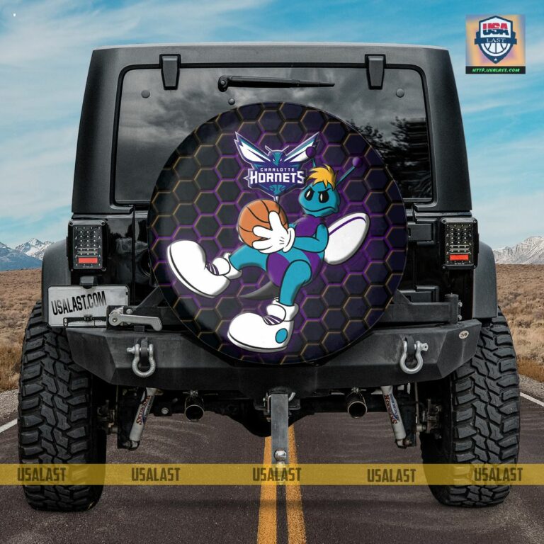 Charlotte Hornets NBA Mascot Spare Tire Cover - Good one dear