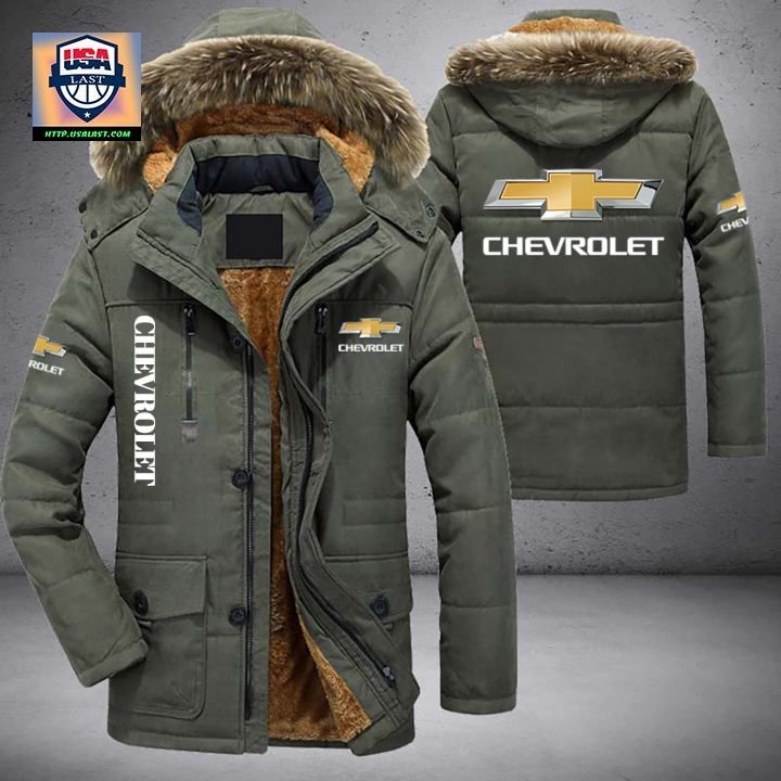 Chevrolet Logo Brand Parka Jacket Winter Coat - Which place is this bro?
