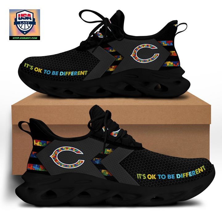 Chicago Bears Autism Awareness It’s Ok To Be Different Max Soul Shoes