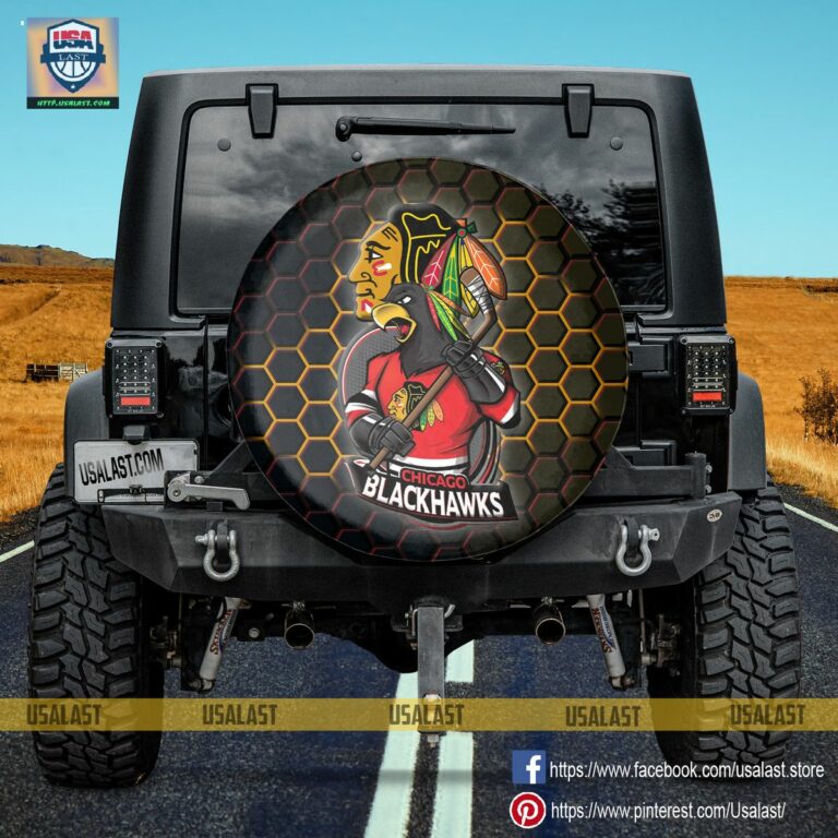 Chicago Blackhawks MLB Mascot Spare Tire Cover - Out of the world