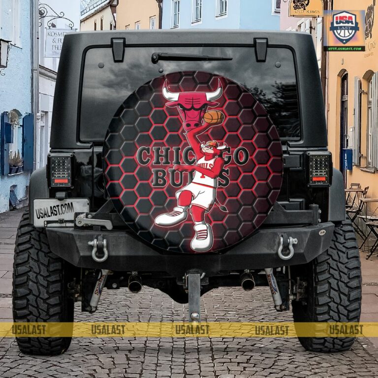 Chicago Bulls NBA Mascot Spare Tire Cover - Wow! What a picture you click