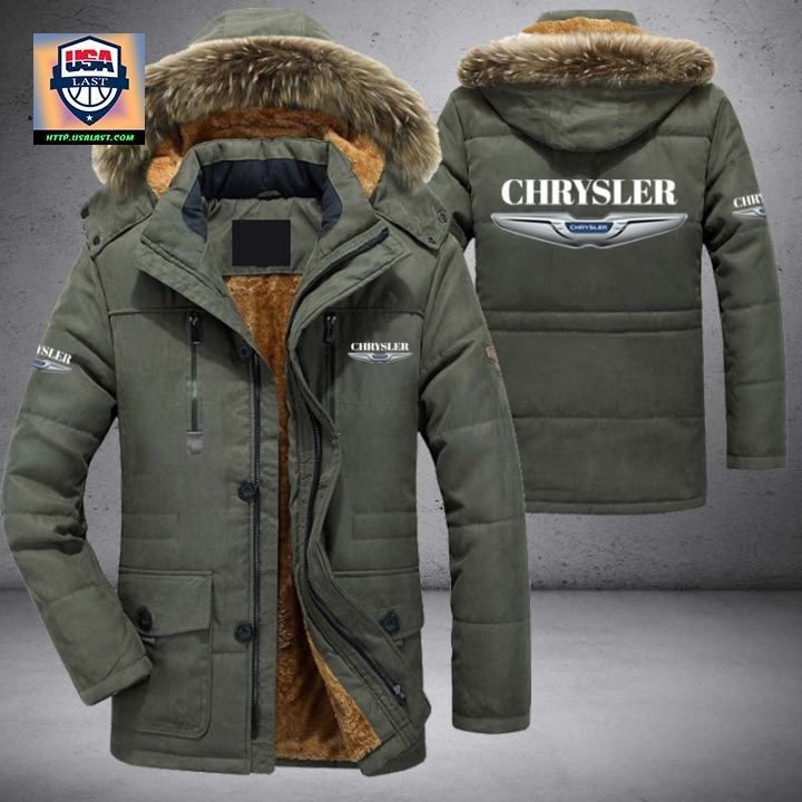 Chrysler Logo Brand Parka Jacket Winter Coat - Generous look