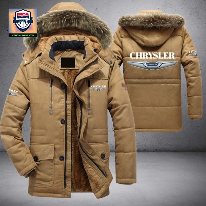 Chrysler Logo Brand Parka Jacket Winter Coat - This place looks exotic.