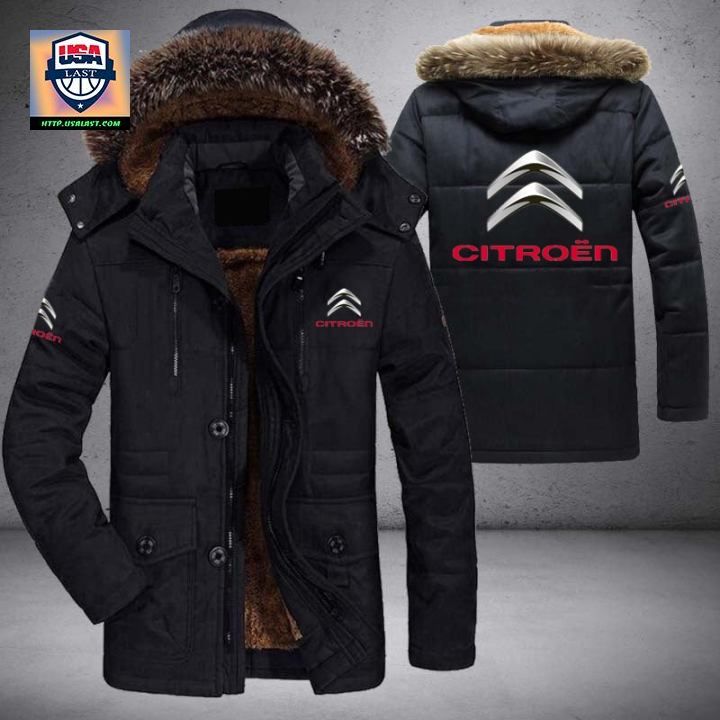 Citroen Logo Brand Parka Jacket Winter Coat - Handsome as usual