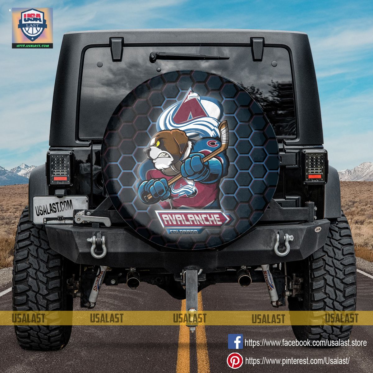 AMAZING Colorado Avalanche NHL Mascot Spare Tire Cover