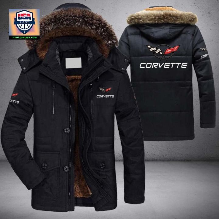 Corvette C5 Logo Brand Parka Jacket Winter Coat